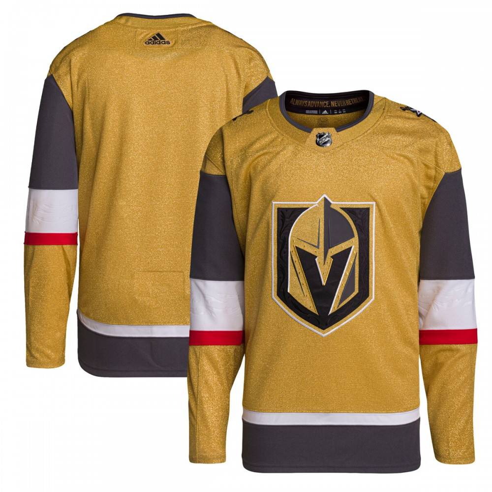 Vegas Golden Knights adidas Alternate Primegreen Authentic Jersey - Gold-Pro Kit Vault | Brand New 26/27 Sports Jerseys